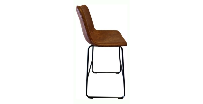 Tabouret de bar RONDA coloris brun foncé
