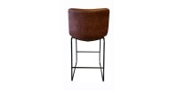 Tabouret de bar RONDA coloris brun foncé