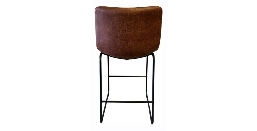 Tabouret de bar RONDA coloris brun foncé