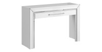 Chambre à coucher collection DOHA coloris blanc : Armoire, Lit 160x200, commode, chevets, miroir et bureau