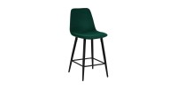 Chaise de comptoir en velours BOYLD, coloris vert