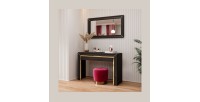 Grand miroir noir et doré collection DOHA. Accessoire idéal pour votre chambre ou salle à manger