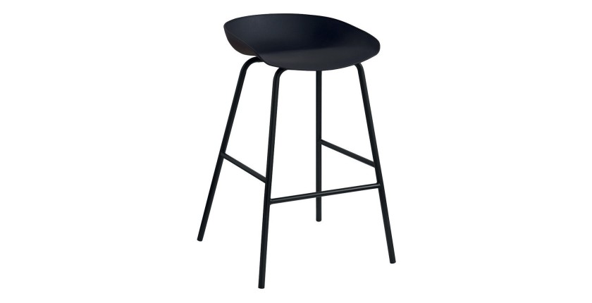 Chaise de comptoir design noir. Collection SIRA