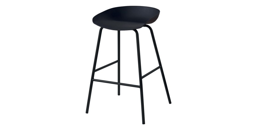 Chaise de comptoir design noir. Collection SIRA