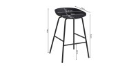 Chaise de comptoir design noir. Collection SIRA