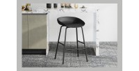 Chaise de comptoir design noir. Collection SIRA