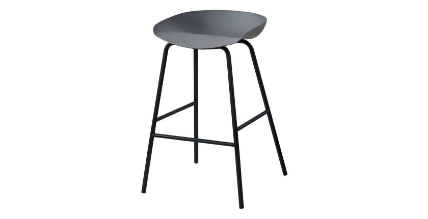Chaise de comptoir design gris. Collection SIRA