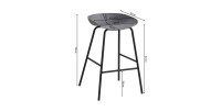 Chaise de comptoir design gris. Collection SIRA