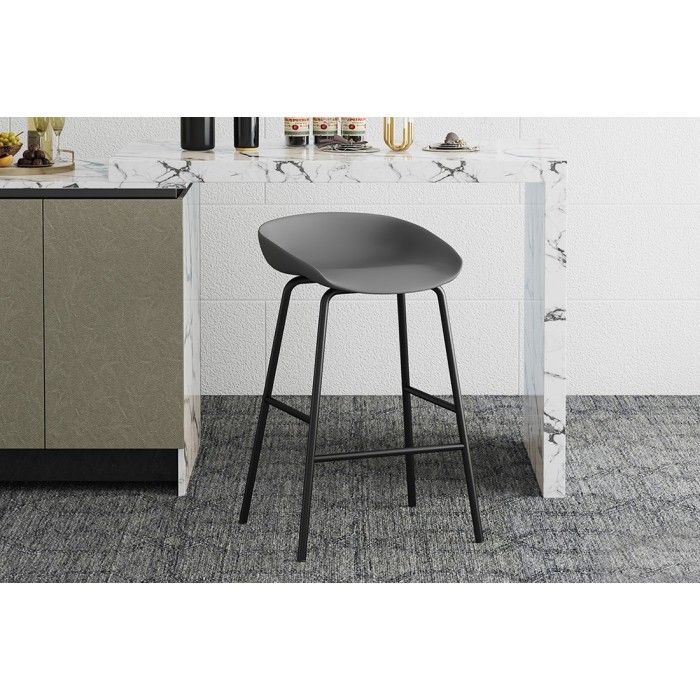 Chaise de comptoir design gris. Collection SIRA