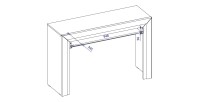 Bureau console design collection DOHA coloris noir mat et finitions dorées
