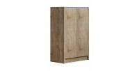 Meuble à chaussures PARRA, 2 portes, coloris chêne sonoma