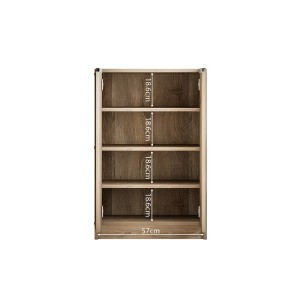Meuble à chaussures PARRA, 2 portes, coloris chêne sonoma