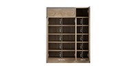 Meuble à chaussures PARRA, 3 portes et 1 tiroir coloris chêne sonoma