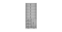 Armoire à chaussure TOM, 2 portes coloris blanc