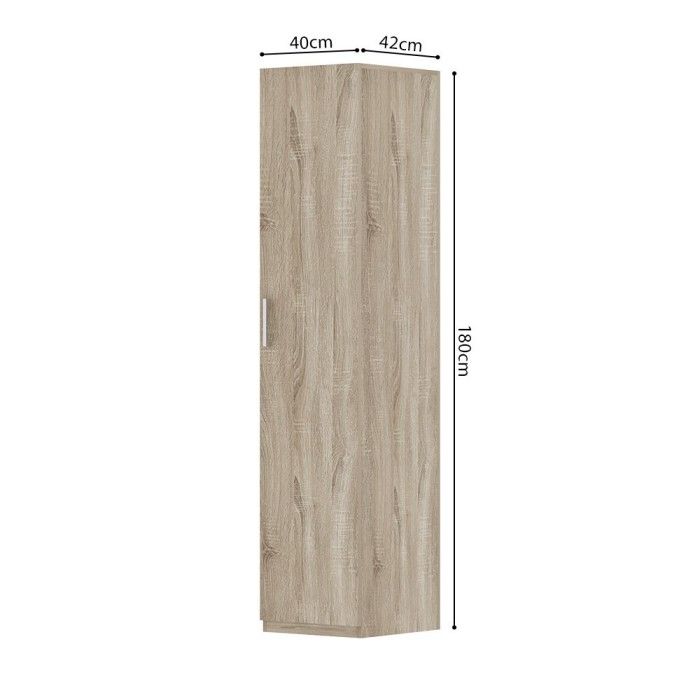Armoire de rangement, collection TOM, 1 porte chêne sonoma