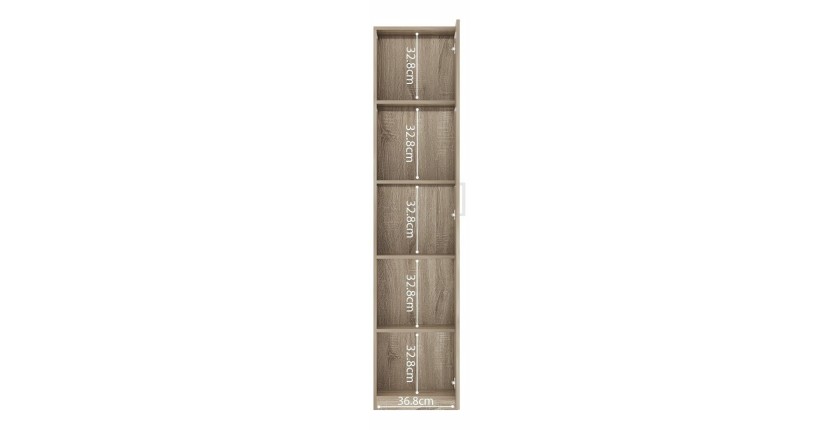 Armoire de rangement, collection TOM, 1 porte chêne sonoma