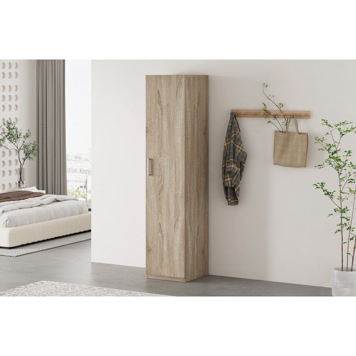 Armoire de rangement, collection TOM, 1 porte chêne sonoma