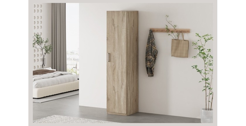 Armoire de rangement, collection TOM, 1 porte chêne sonoma