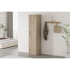 Armoire de rangement, collection TOM, 1 porte chêne sonoma