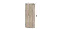 Armoire, collection TOM, 2 portes 60 cm chêne sonoma