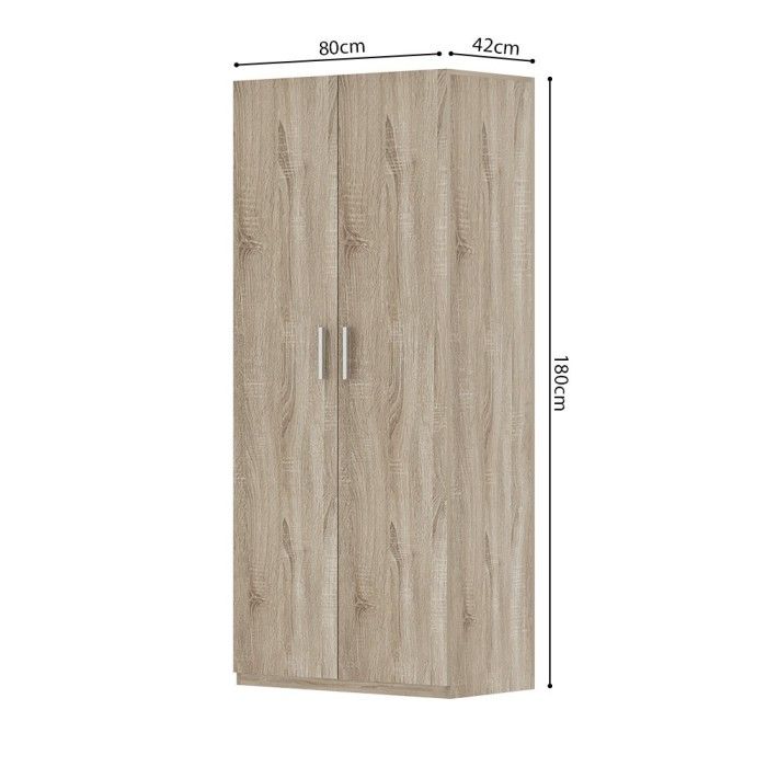 Armoire, collection TOM, 2 portes 80 cm chêne sonoma