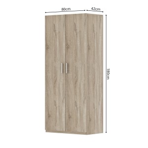 Armoire, collection TOM, 2 portes 80 cm chêne sonoma