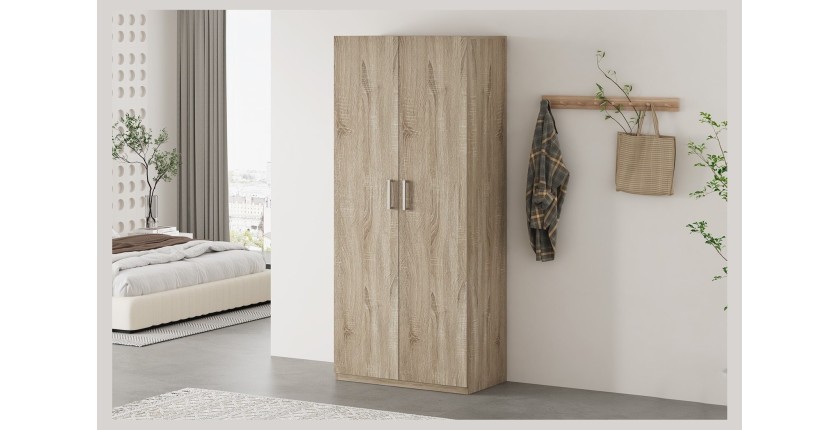 Armoire, collection TOM, 2 portes 80 cm chêne sonoma