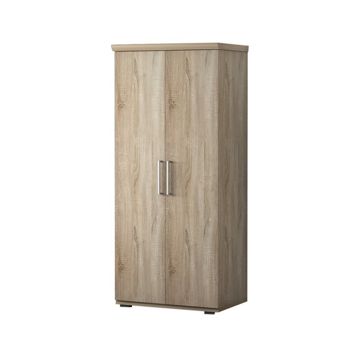 Armoire, garde-robe, collection TOM, 2 portes 80 cm, penderie intégrée chêne sonoma