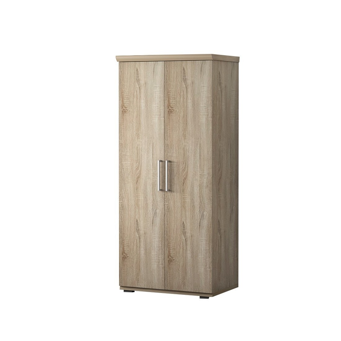 Armoire, garde-robe, collection TOM, 2 portes 80 cm, penderie intégrée chêne sonoma