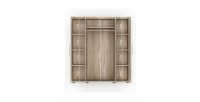 Armoire, garde-robe, collection TOM, 4 portes 160 cm, penderie intégrée chêne sonoma