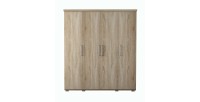 Armoire, garde-robe, collection TOM, 4 portes 160 cm, penderie intégrée chêne sonoma
