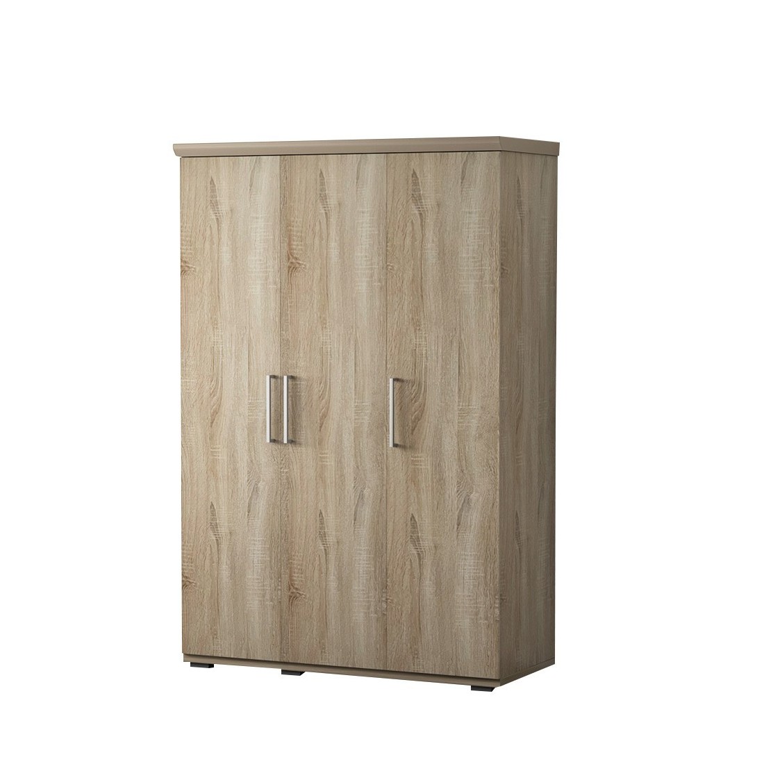 Armoire, garde-robe, collection TOM, 3 portes 120 cm, penderie intégrée chêne sonoma