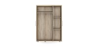 Armoire, garde-robe, collection TOM, 3 portes 120 cm, penderie intégrée chêne sonoma