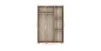 Armoire, garde-robe, collection TOM, 3 portes 120 cm, penderie intégrée chêne sonoma