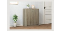 Commode TOLLY 2 portes, 85 cm coloris chêne sonoma