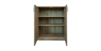 Commode TOLLY 2 portes, 85 cm coloris chêne sonoma