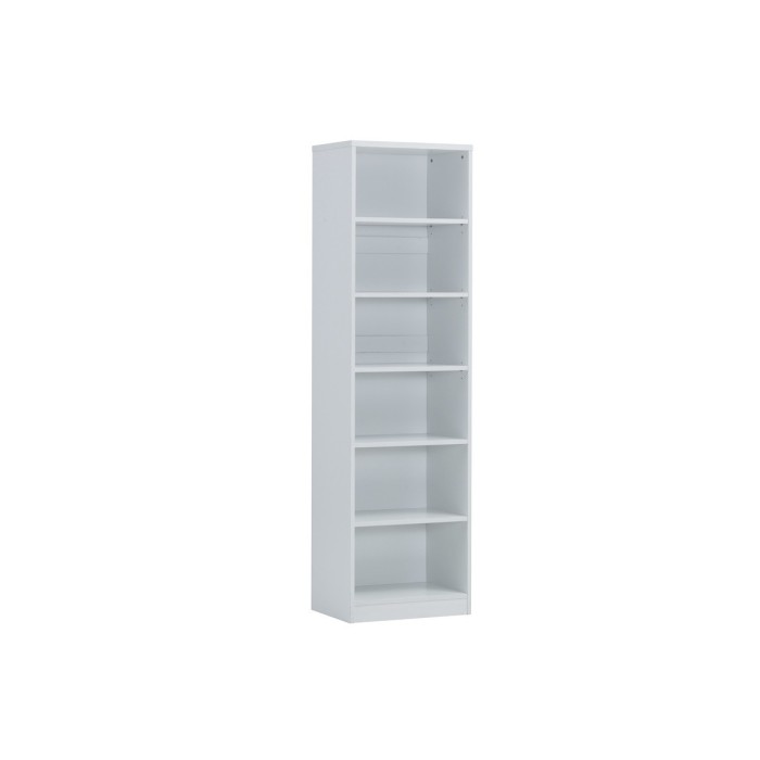Bibliothèque design 5 étagères, coloris blanc collection SPACI