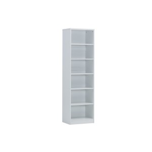 Bibliothèque design 5 étagères, coloris blanc collection SPACI