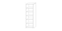 Bibliothèque design 5 étagères, coloris blanc collection SPACI