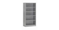 Bibliothèque design 4 étagères, coloris chêne gris collection SPACI