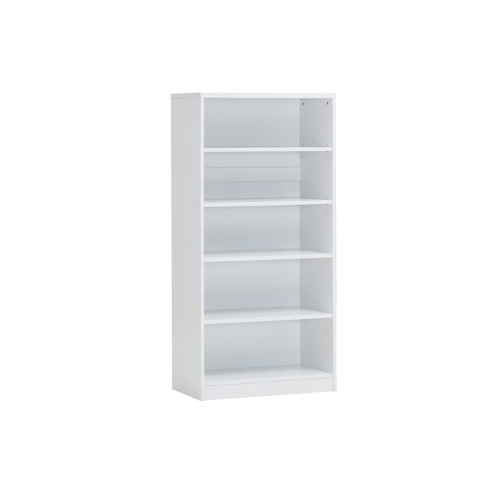 Bibliothèque design 4 étagères, coloris blanc collection SPACI