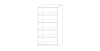 Bibliothèque design 4 étagères, coloris blanc collection SPACI