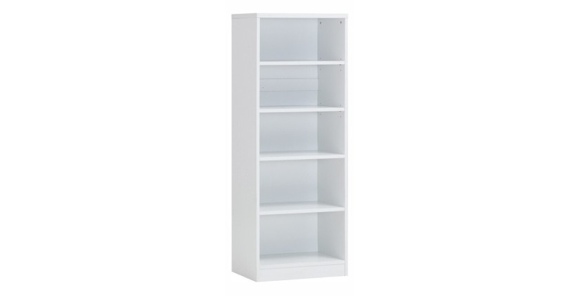 Bibliothèque design 4 étagères, coloris blanc collection SPACI