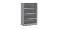 Bibliothèque design 3 étagères, coloris chêne gris collection SPACI