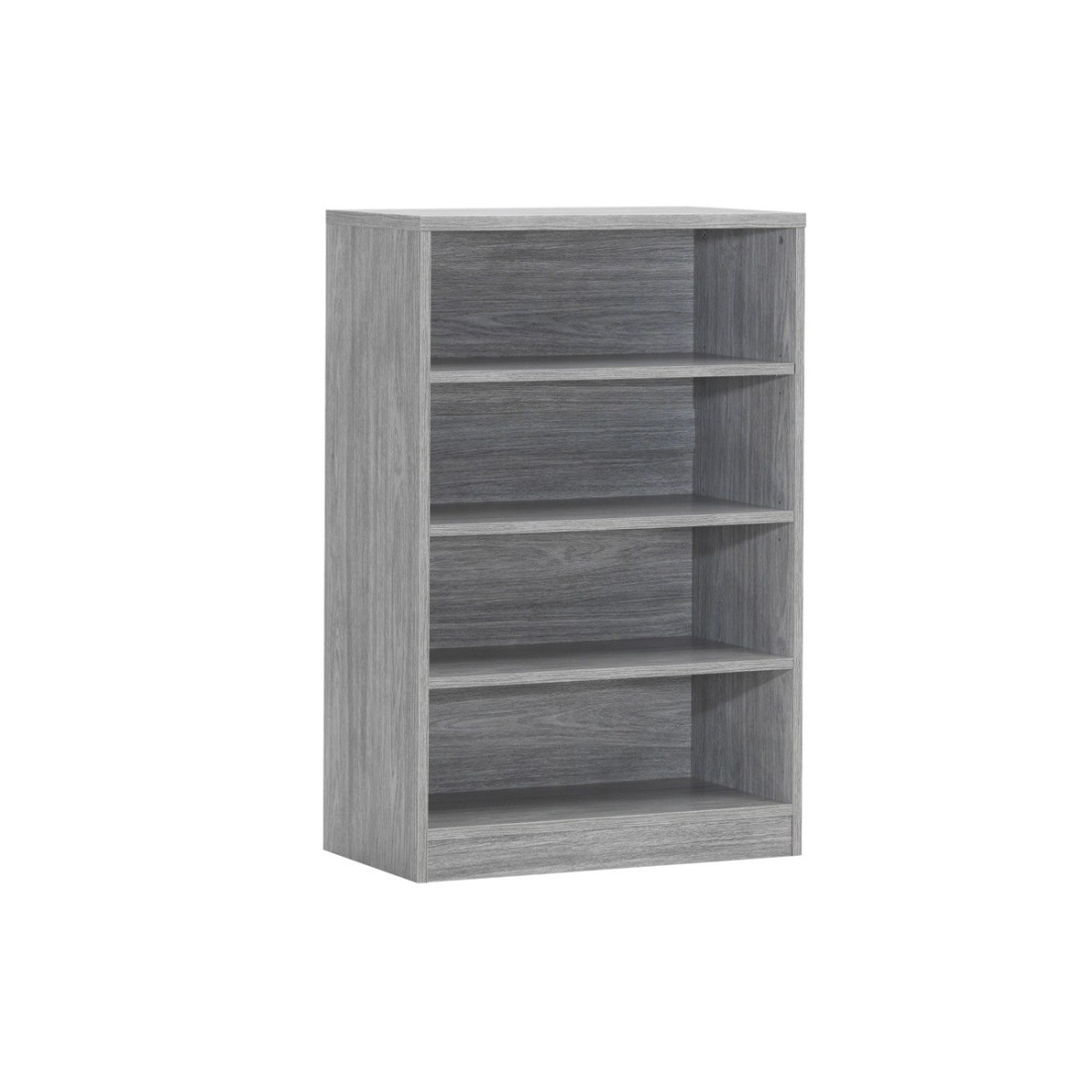 Bibliothèque design 3 étagères, coloris chêne gris collection SPACI