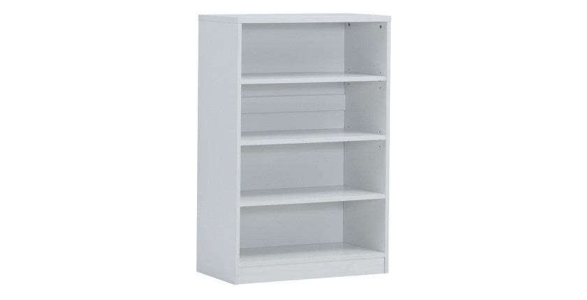 Bibliothèque design 3 étagères, coloris blanc collection SPACI