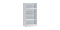 Bibliothèque design 3 étagères, coloris blanc collection SPACI