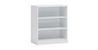 Bibliothèque design 2 étagères, coloris blanc collection SPACI