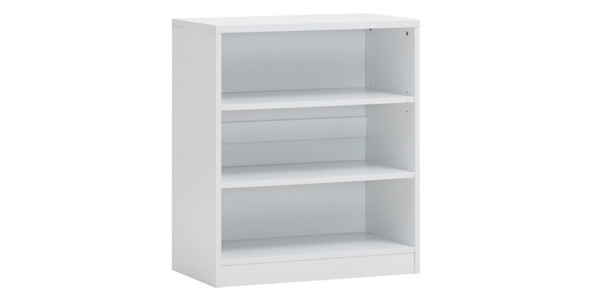 Bibliothèque design 2 étagères, coloris blanc collection SPACI