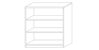 Bibliothèque design 2 étagères, coloris blanc collection SPACI